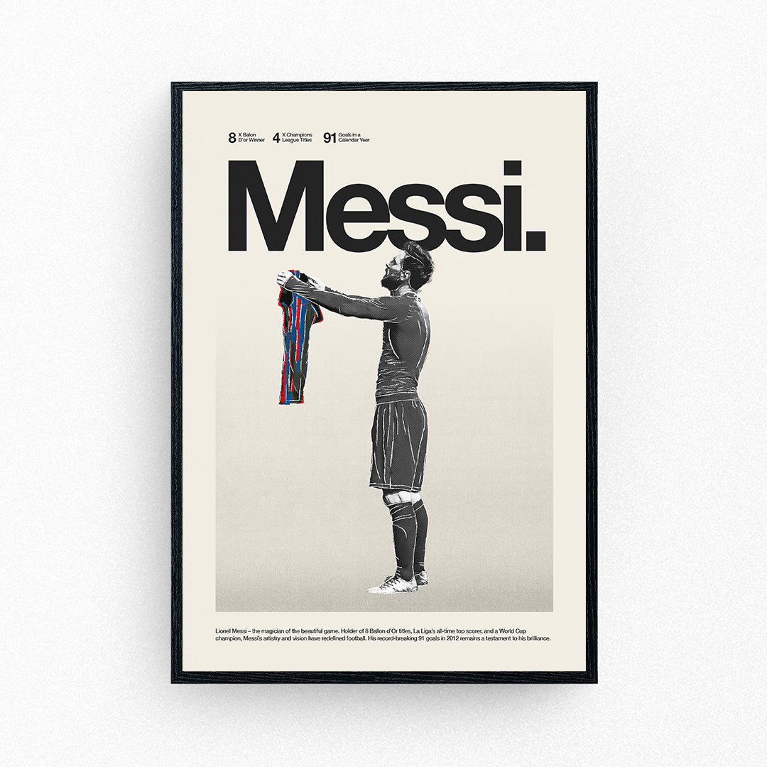 Lionel Messi "Iconic Celebration" Inspired Poster