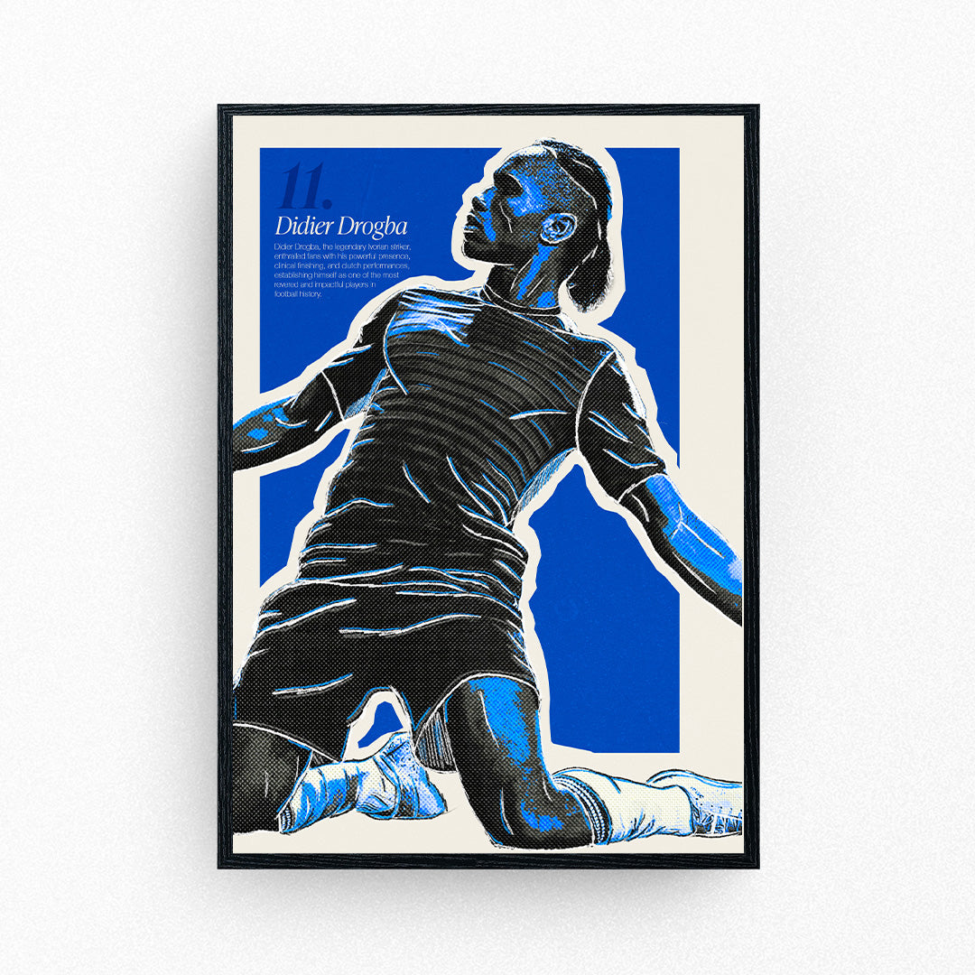 Didier Drogba "Legendary Striker" Poster