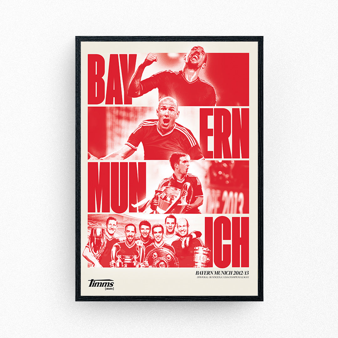 Bayern Munich 2012/13 Treble Poster