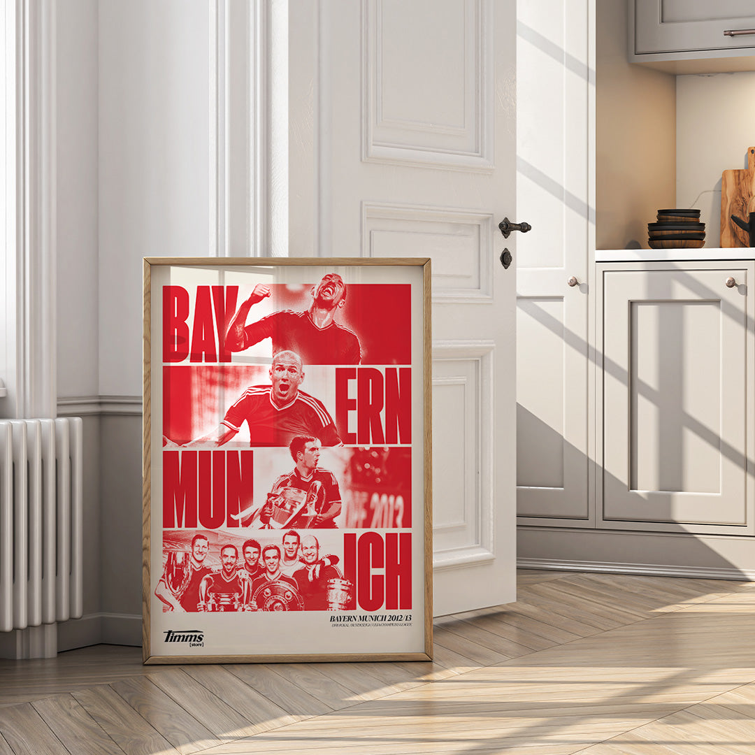 Bayern Munich 2012/13 Treble Poster