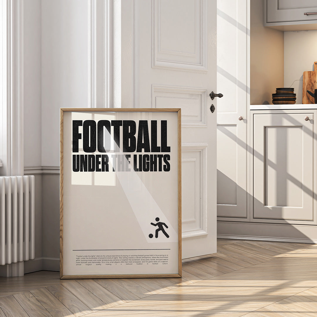 Football Under the Lights Poster