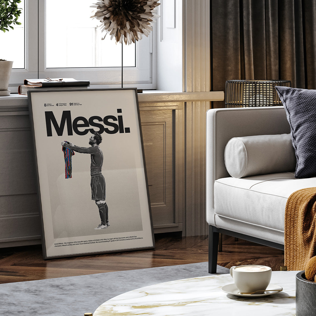 Lionel Messi "Iconic Celebration" Inspired Poster