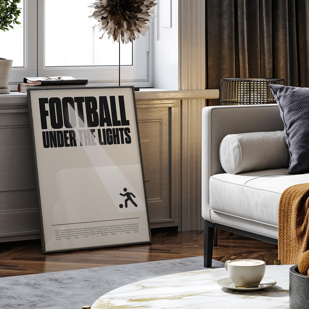 Football Under the Lights Poster