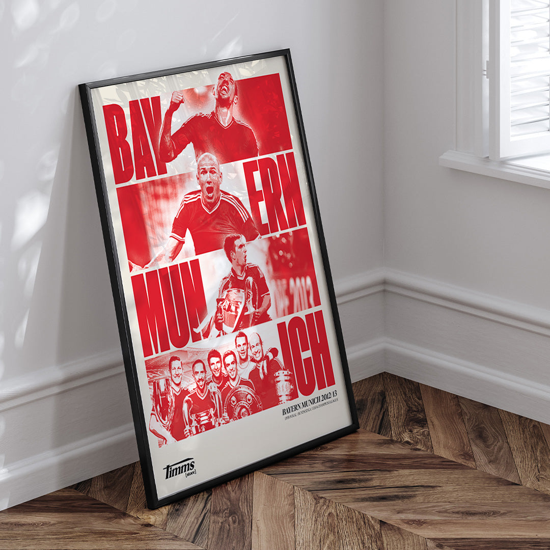 Bayern Munich 2012/13 Treble Poster