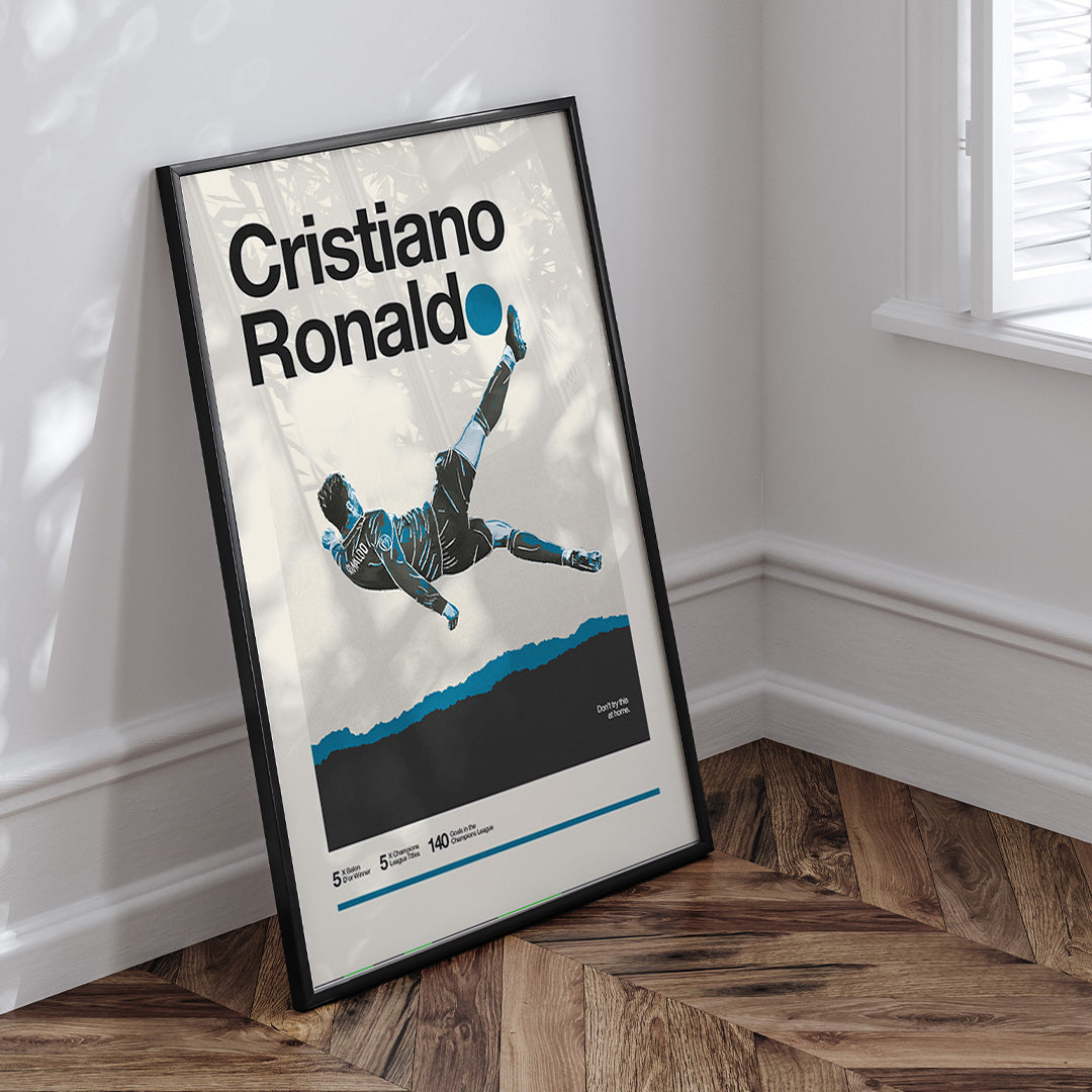 Cristiano Ronaldo Overhead Kick Inspired Poster